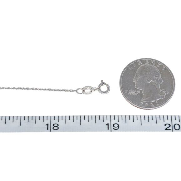 Cable Link Necklace | Vintage Sterling Silver 925 | 19" - Picture 2 of 3